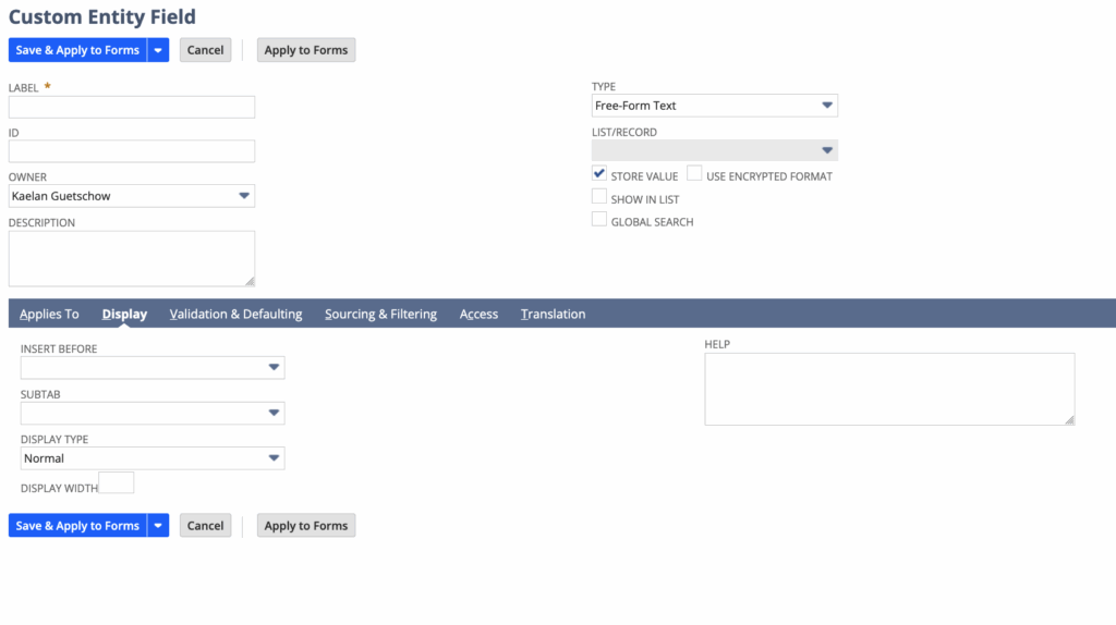 Custom Fields